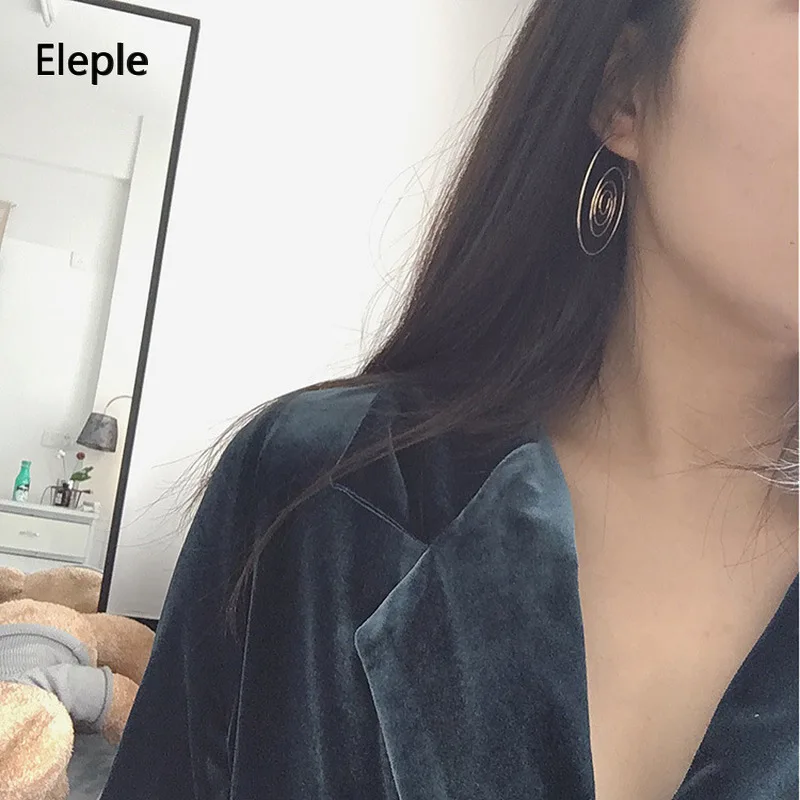 Элегантные женские модные серьги с кольцом многослойные вечерние для ночного