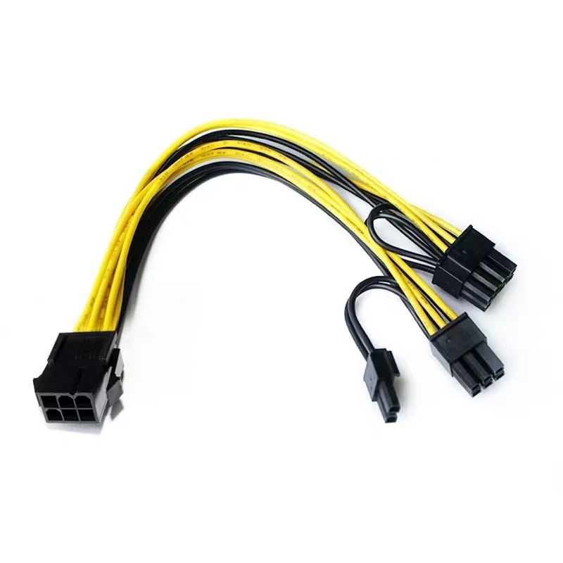 ЦП 8pin 6pin к PCIE Dual 2 x PCI Express(6 + 2)pin Y сплиттер для майнинга GPU видеокарта кабель питания