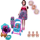 11,55 дюймов, последняя мода 2020 года, кукла-Барби для беременных женщин, комбинированная клетка для мамы и ребенка, симуляция щенка + собаки, детская игра