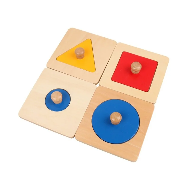 Материал Монтессори геометрическое гнездо полная круглая панель обучение