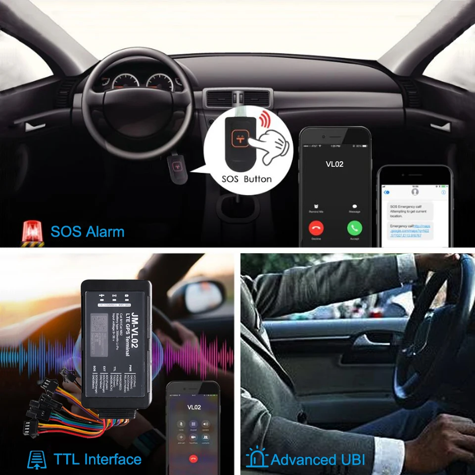 $61.10 JIMI 4G LTE GPS Tracker JM-VL02 Multiple Input Outpus TTL Driving Behavior Vehicle Locator Oil Cut-Off Updated of GT06E/ X3 APP