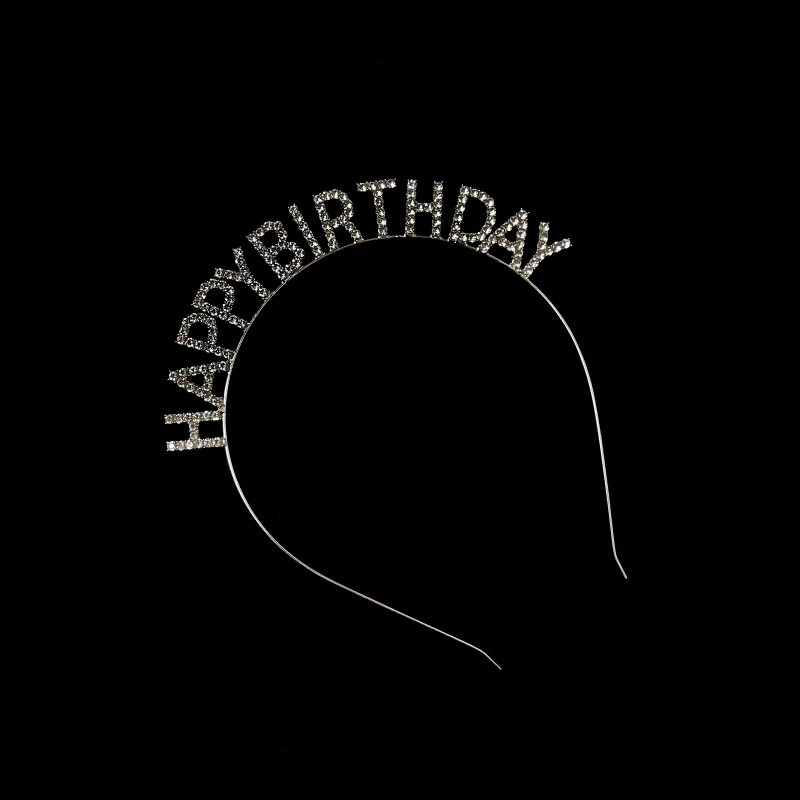 Шикарный повязка женский Happy День рождения женские аксессуары для волос заколка