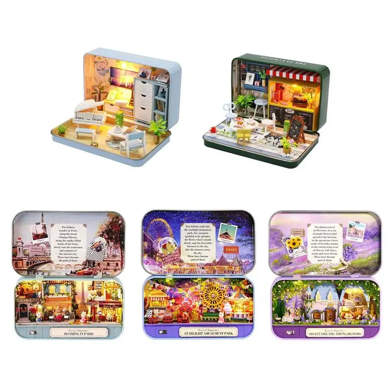 

Diy Box Theatre Dollhouse Simulation Miniature Furniture Doll Toys Theatre For Children Diy Box House Birthday Gifts Hand-m O6X5