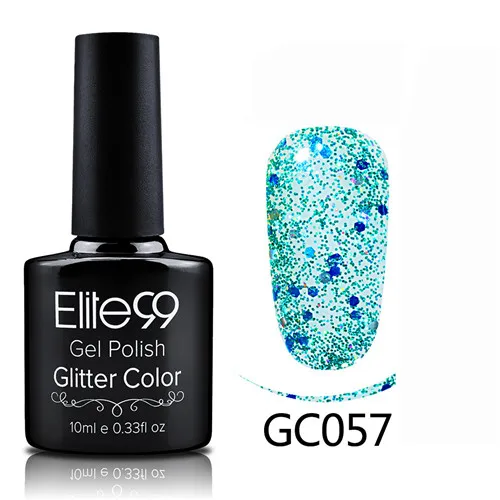 GC057 Elite99 гибридные Лаки гель лак для ногтей набор Гель-лак с блестками Живопись ногтей искусство поли УФ гель лак Топ базовый праймер для маникюра - Color: GC057