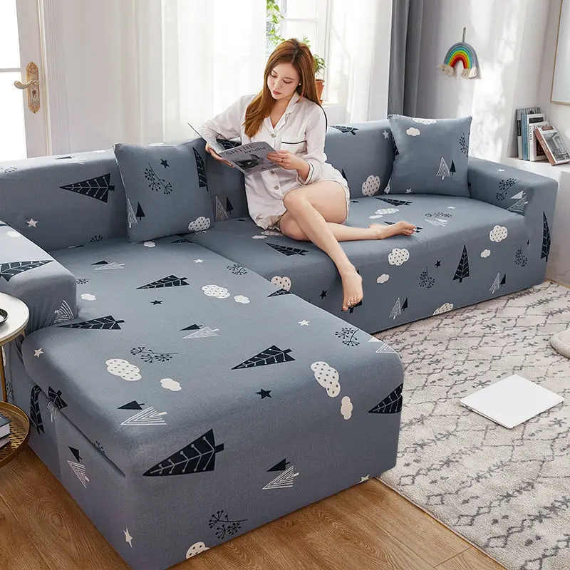

Новые эластичные Чехлы для дивана в гостиную, L-образный диван, необходимо купить 2 шт., эластичный чехол для углового кресла, 1/2/3/4-местного ди...