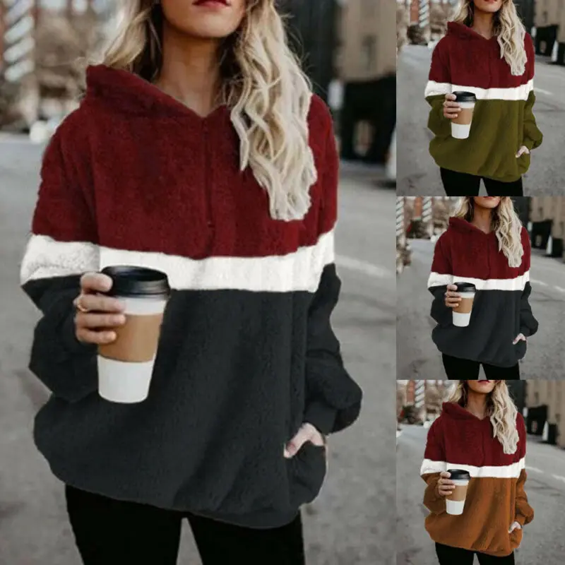 Casual Harajuku Повседневная цветная кофта с нашивками свитшоты для женщин длинный