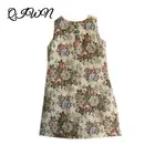 Женское винтажное мини-платье с цветочной вышивкой, свободное платье без рукавов с цветочной вышивкой, одежда для вечерние, лето 2021