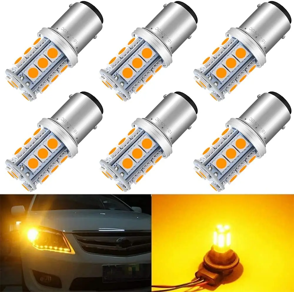 6 шт в комплекте 1157 BAY15D 7528 2057 2357 P21/5 Вт 5050 18 SMD светодиодный светильник лампы для 10 30V