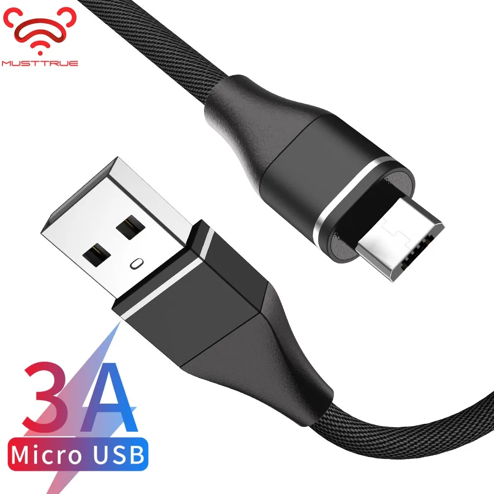 MUSTTRUE USB Micro кабель 3.0A для передачи данных samsung s6 edge смартфон зарядный планшета htc
