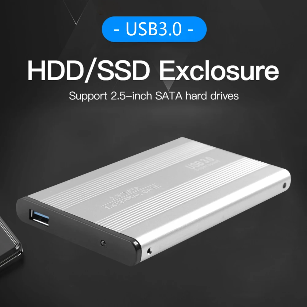 

HDD SSD мобильный чехол 2,5 дюйма SATA 3 ТБ USB 3,0 5 Гбит/с внешний корпус для жесткого диска внешние компьютерные аксессуары