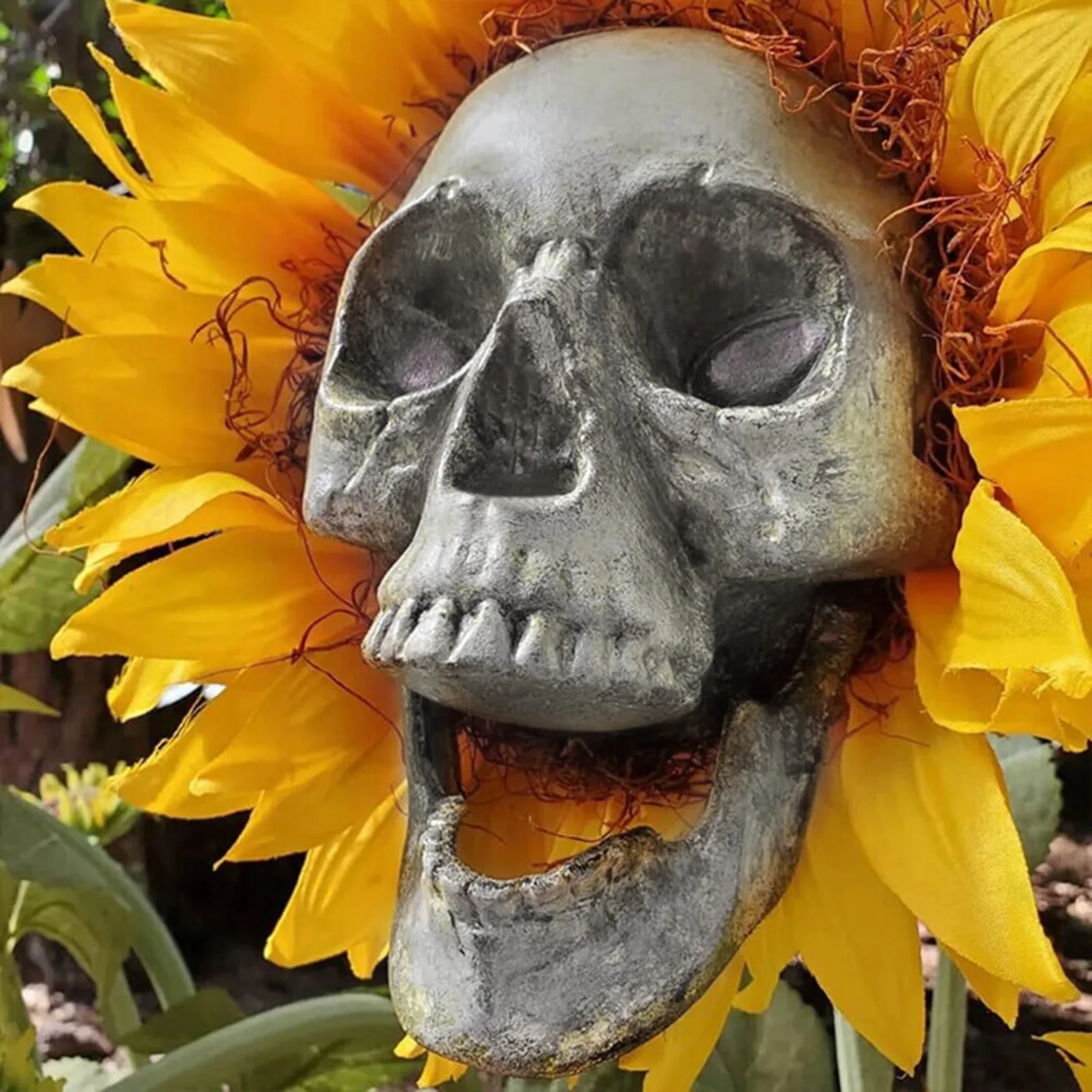 Имитация головы черепа подсолнечника украшение для сада внутреннего двора