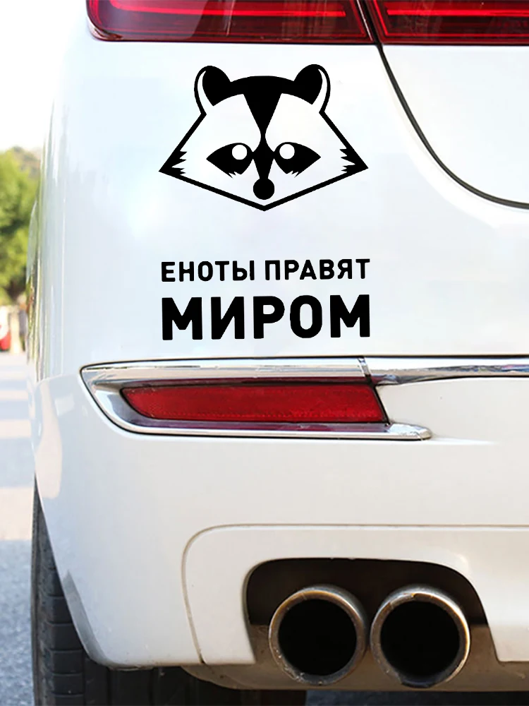 CS-816#15*19 5см наклейки на авто Еноты правят миром водонепроницаемые машину наклейка