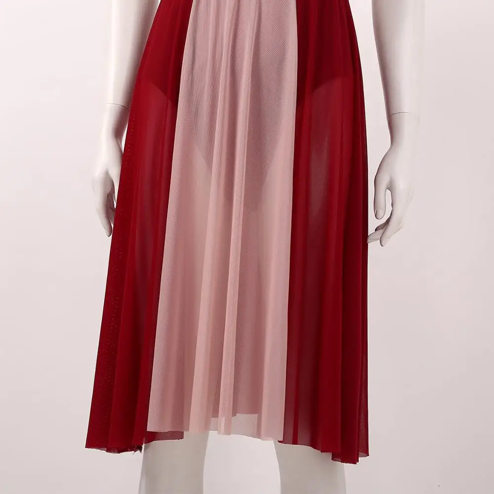 Новинка женское Сетчатое цветное гимнастическое трико без рукавов балетное