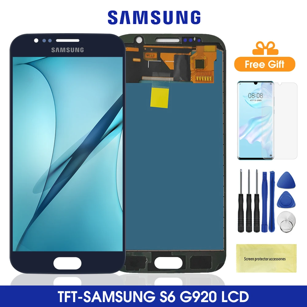 ЖК дисплей G920 для SAMSUNG GALAXY S6 с сенсорным экраном и дигитайзером в сборе Samsung SM G920F