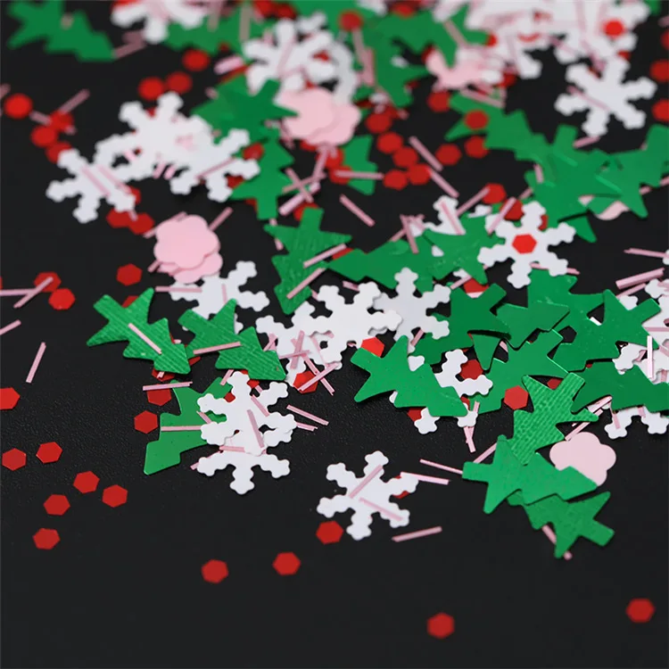 1 Box 3D Snowflakes Colorful Slices Nail Sequins Christmas Tree Art Decorations UV Gel Polish Thin Sticker Designs Manicure | Красота и