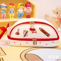 ins pencil cases women japanese bow large capacity school pen case supplies pencils bag kawaii waterproof pouch stationery mo95