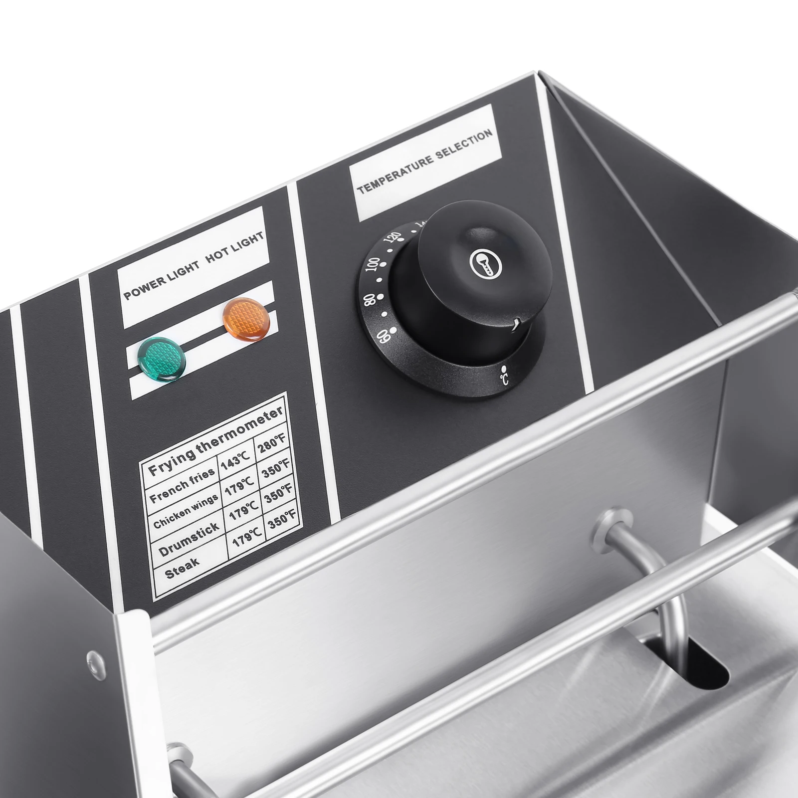 

Honhill 12L Electric Fryer Deep Multifunctional Double Tanks Stainless Steel for French Fries Deep Fryer Commercial Frying Pan