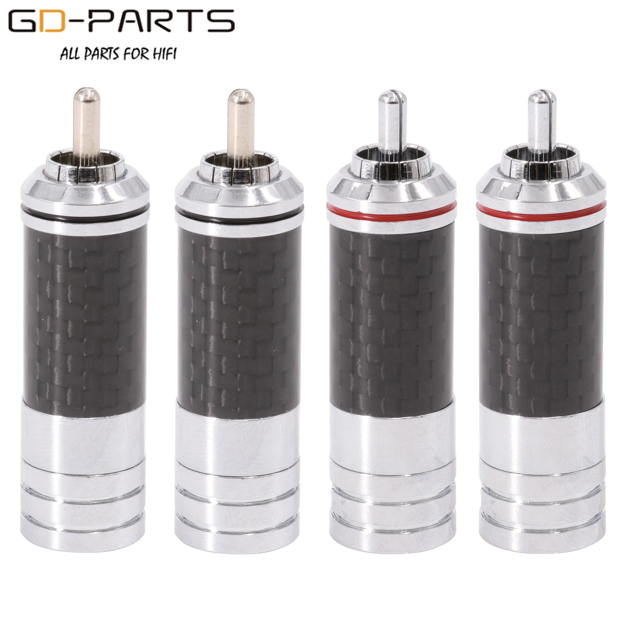 Позолоченный родием медный штекер RCA коаксиальный переходник коннектор из