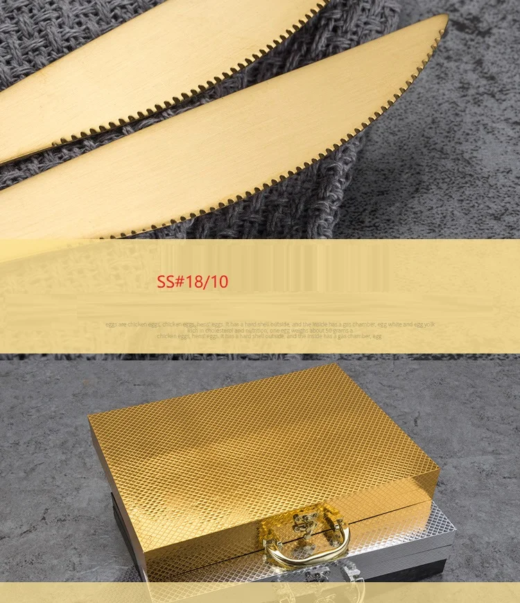 24 шт. нож для стейка и набор вилок столовые приборы Роскошная ложка из розового