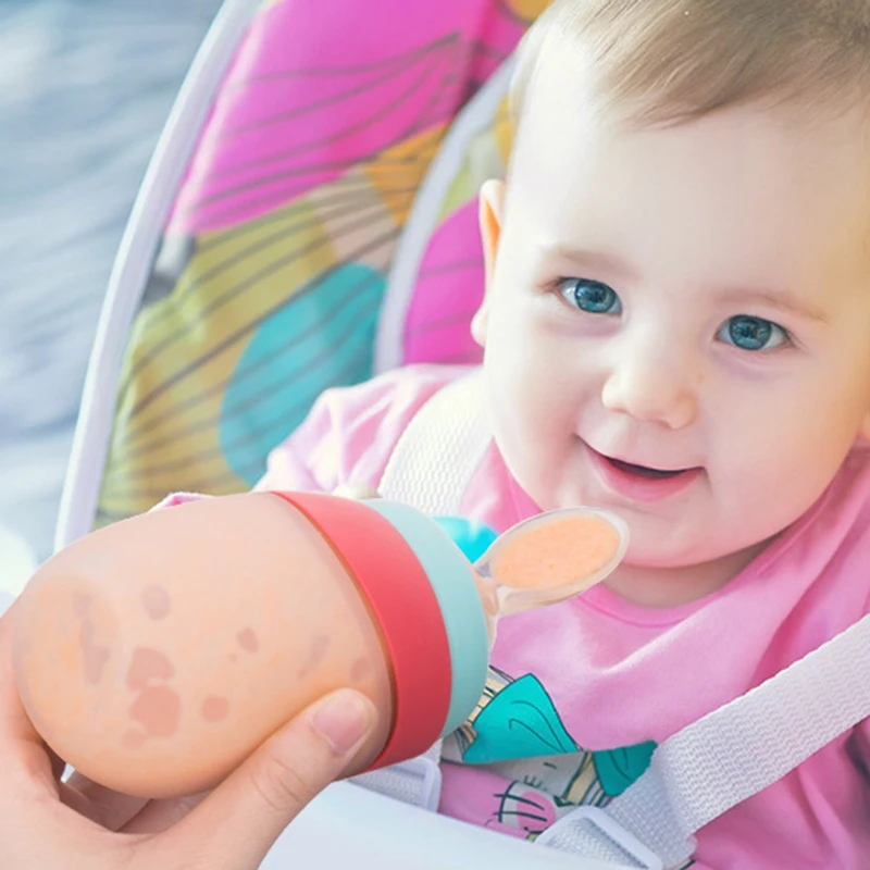 Силиконовая ложка для кормления новорожденных бутылочка выдавливания молока и