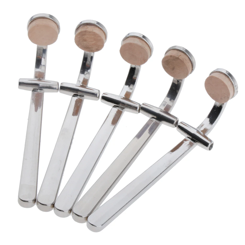 

5 Packs Stainless Steel Trombone Waterkey Spit Value & Cork Pad Accessories Trombone Spit Valve Water Key with Cork Pad