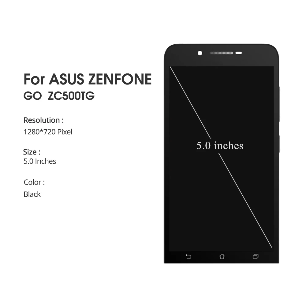 ЖК-дисплей 5 0 дюйма для ASUS Zenfone Go ZC500TG z00vd Черный сенсорный экран с дигитайзером в