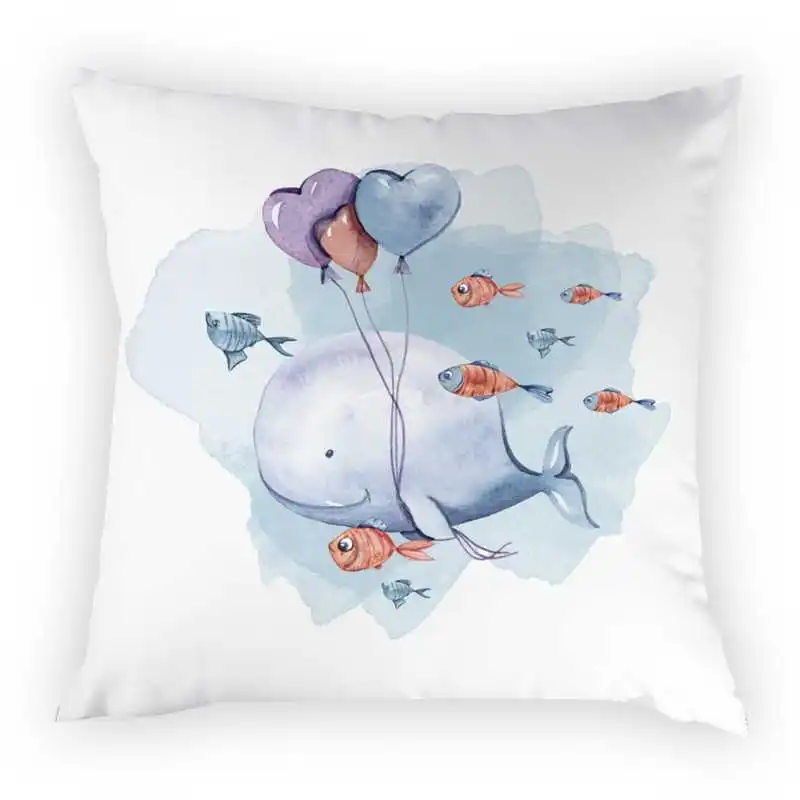 Персонализированный милый Чехол 45*45 см с изображением слона бабочки большого