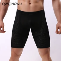 boxers mens underwear sexy sleepwear casual breathable comfy homewear sleep shorts knee length sheer men pajama bottoms boxers