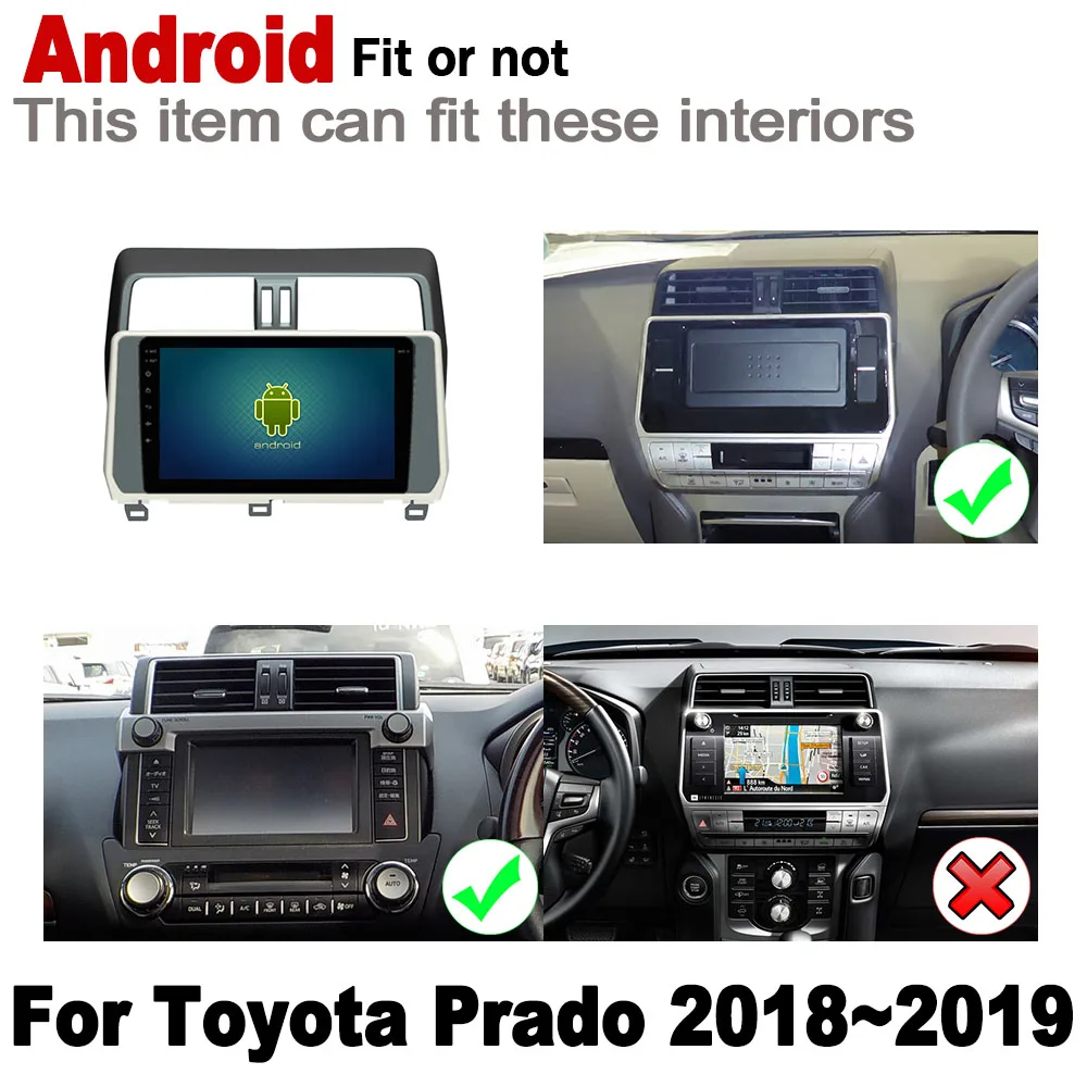 Мультимедийный плеер для Toyota Land Cruiser Prado 2018 2019 HD IPS экран DSP стерео Android