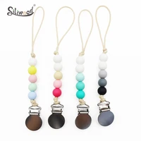 new baby toys pacifier clips nipple dummy holder silicone beads gradient teether mini lovely children gifts bebes accesorios