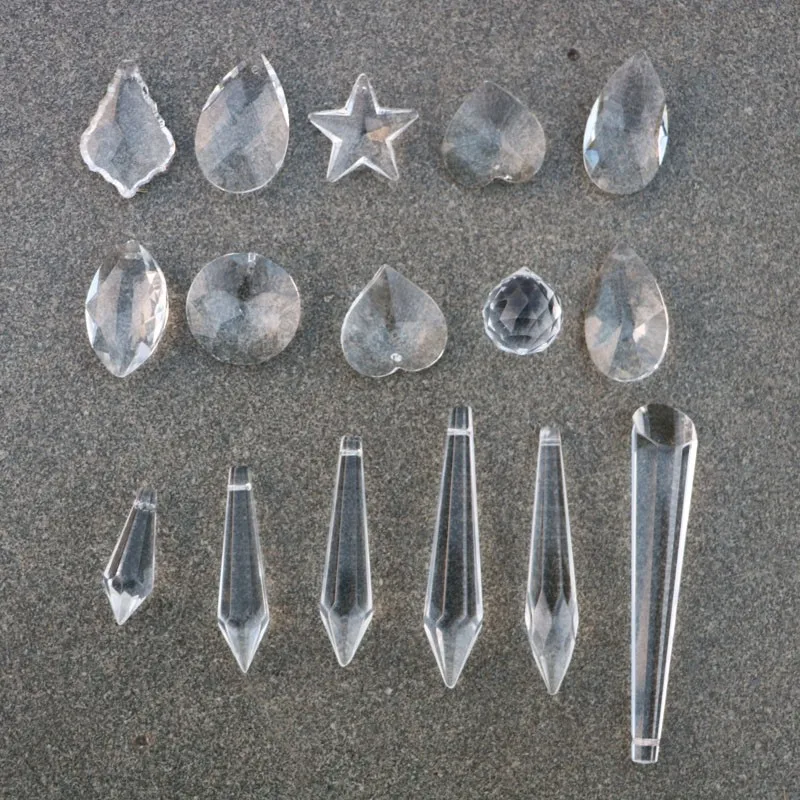 16 шт./лот прозрачная Хрустальная люстра лампа освещение части кулон шарик Призмы