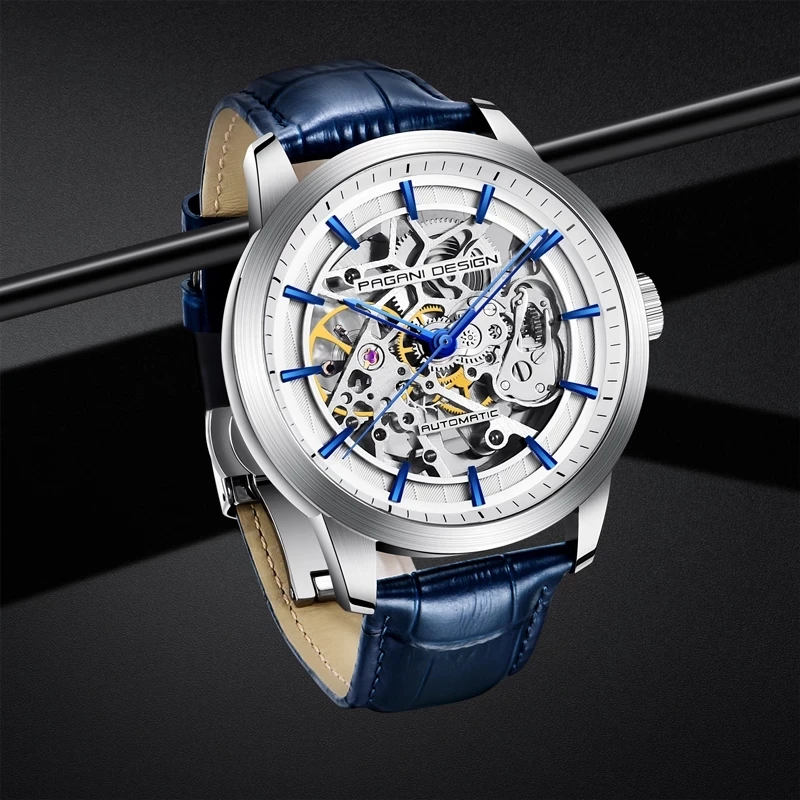 2020 NEW PAGANI DESIGN Top Brand Luxury Fashion Leather Gold Watch Men Automatic Mechanical Skeleton Waterproof Watches man Gift