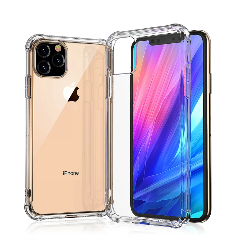 Чехол для Телефона iPhone X XR XS Max 11 Pro 6 6s 7 8 Plus ударопрочный бампер прозрачный мягкий