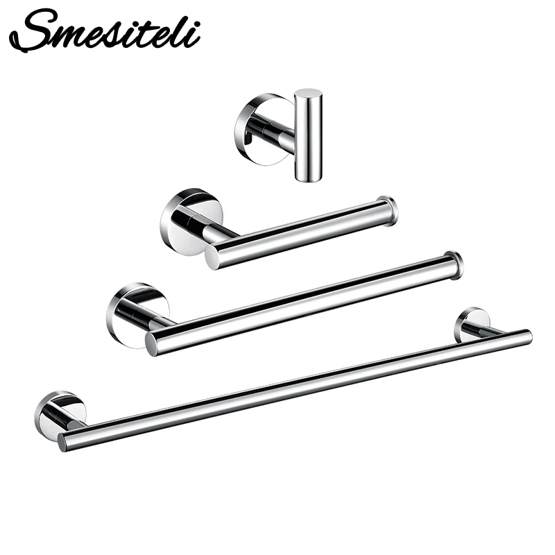 

Polished Chrome Stainless Steel Toilet Paper Holder Wall Hook Towel Holder Rack Wall Mounted Kitchen Bathroom WC Accessories