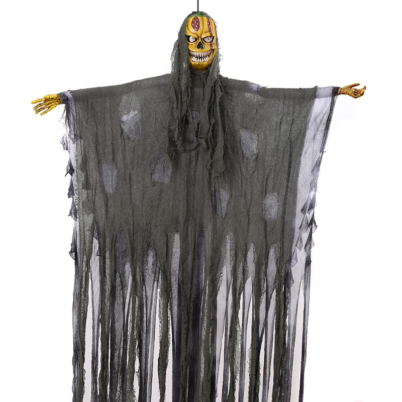 

Halloween Decoration Scary Pumpkin Head Hanging Ghost Bar Room Escape Ornaments Scary Party Masquerade Decoration Devil Ornament
