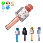 WS858 Bluetooth-Совместимый Беспроводной микрофон для Домашнего Караоке, ручной музыкальный плеер для вокала, с рекордером KTV 2021
