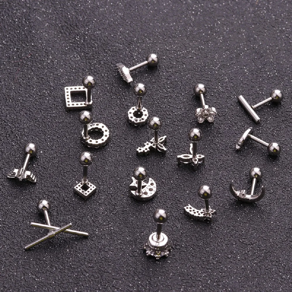 1 шт. пирсинг для пупка с цирконом|Серьги-гвоздики| |