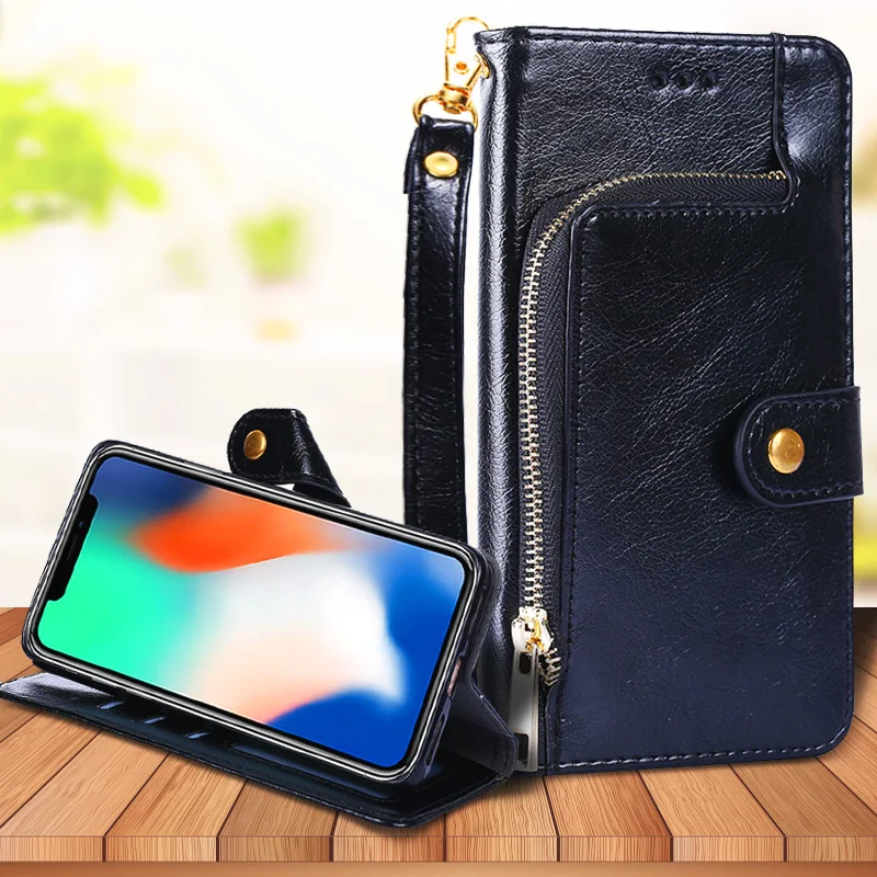 Модный чехол-кошелек на молнии для OPPO R17 R15 Pro R11S R9S кожаный чехол с откидной