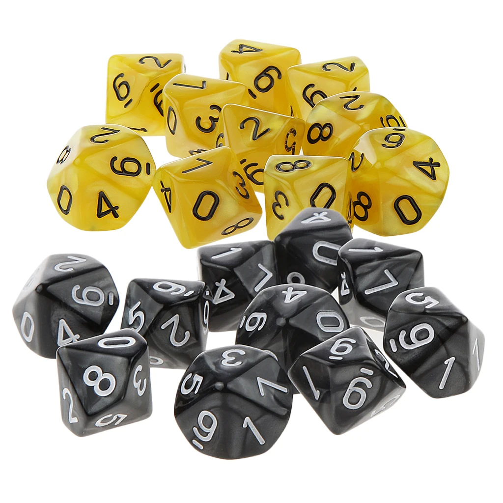 20x22 мм десятисторонняя игральная кость D10 для игры в подземелья D &amp TRPG ролевые