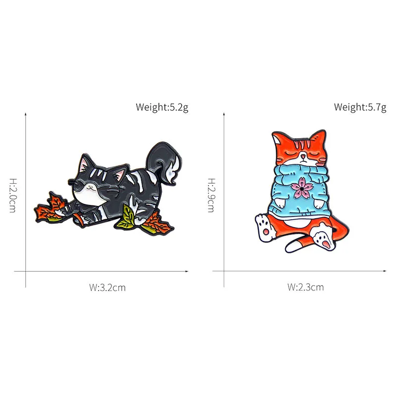 

Sleep Cats Enamel Pin Custom Cat Flower Brooches Shirt Lapel Bag Cute Animal Cartoon Kitten Badge Jewelry Gift Kids Wholesale