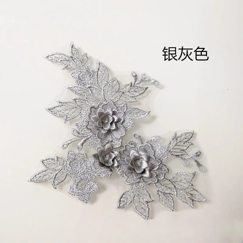 Цвет вышивка трехмерной аппликацией в виде платье с кружевом детское цветочным