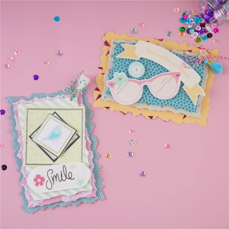 

Lace Border Stencil Rectangle Frame Set Metal Cutting Dies For Scrapbooking DIY Photo Album Card Making Decorative New 2021