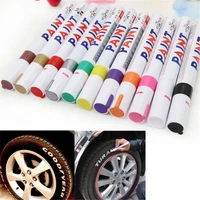 1pcs waterproof car paint pen car wheel tire oily painting mark pen auto rubber tyre tread metal permanent paint marker 12 color