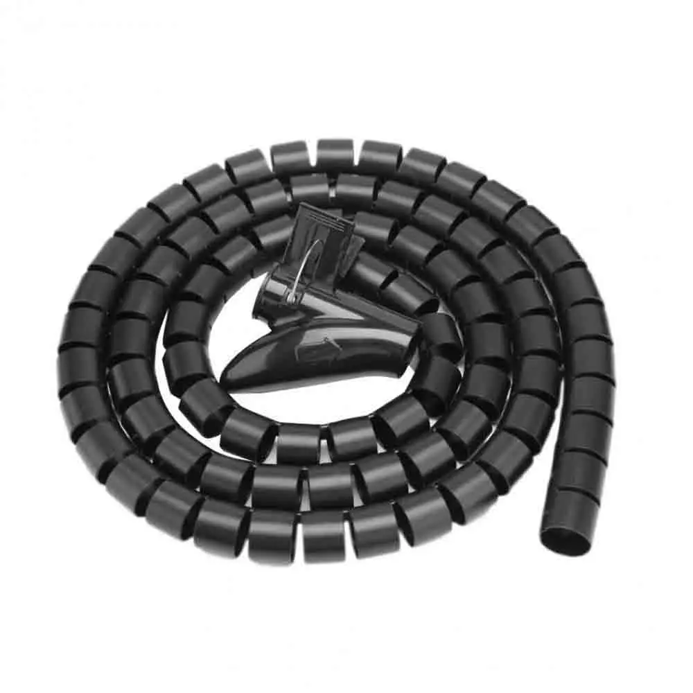 

2m Flexible Spiral Cable Organizer Storage Pipe Cord Protector Management Cable Winder Desk Tidy Cable Accessories 8 10 15mm