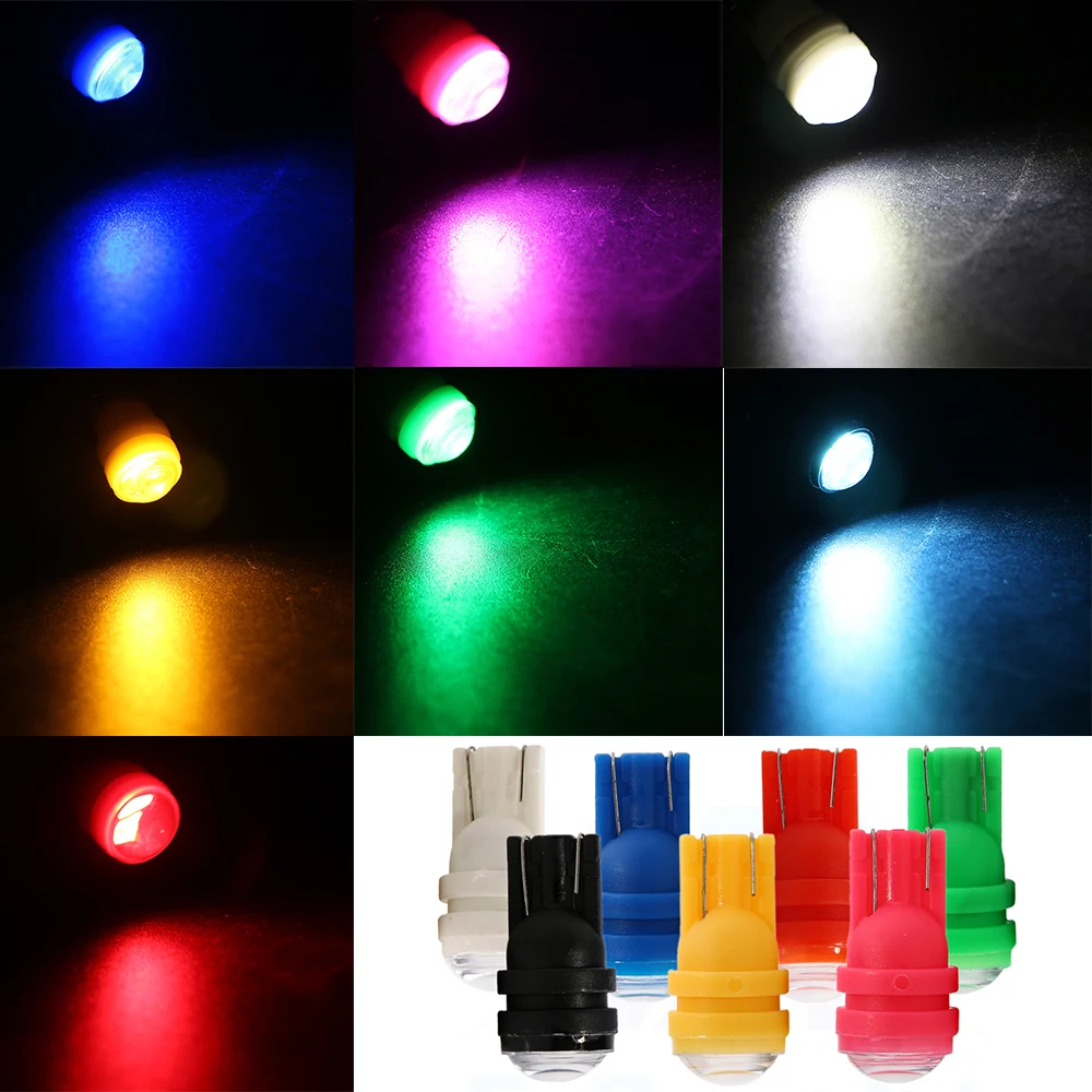 

500X W5W LED Lens 60LM T10 5630 2 SMD Led Bulbs Auto Lighting interior reading Turn Lamp Backup Lamp Cars Parking Tail Lights
