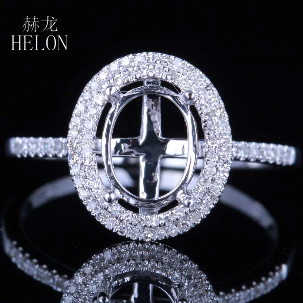 Фото HELON овальной огранки 7x9 мм Стерлинговое Серебро Проложить природные бриллианты