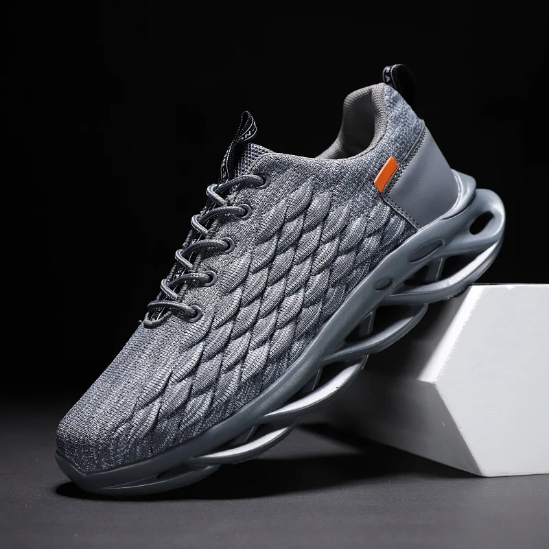 9120-gray YRRFUOT трендовые мужские кроссовки, светильник, дышащая обувь для бега, высокое качество, уличная Нескользящая брендовая мужская спортивная обувь, zapatos hombre - Цвет: 9120-gray