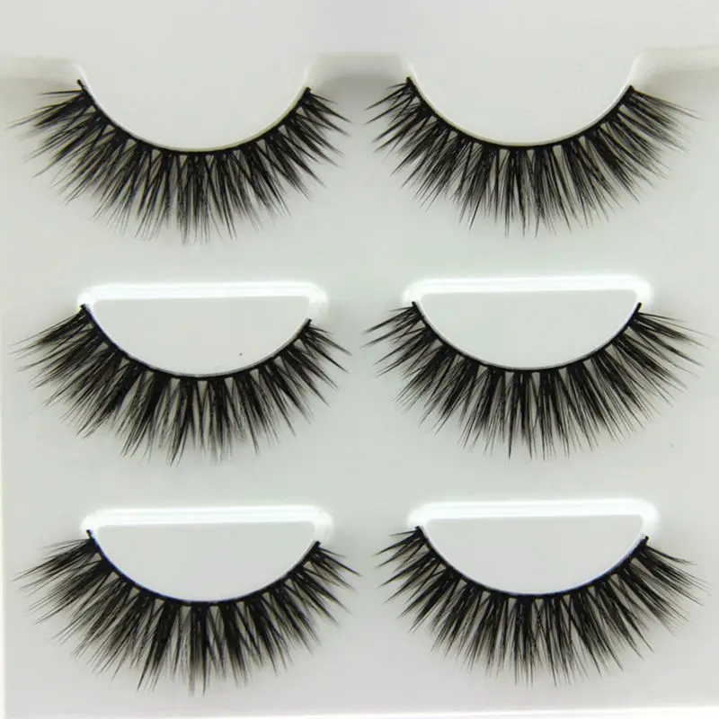 Натуральные длинные 3D накладные ресницы ручной работы толстые инструменты для