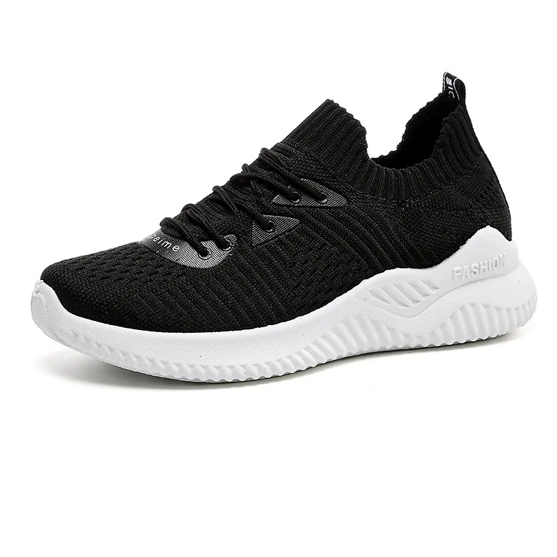 

2021 Women's European and American Fashion New Casual Breathable Flying Knitted Sneakers