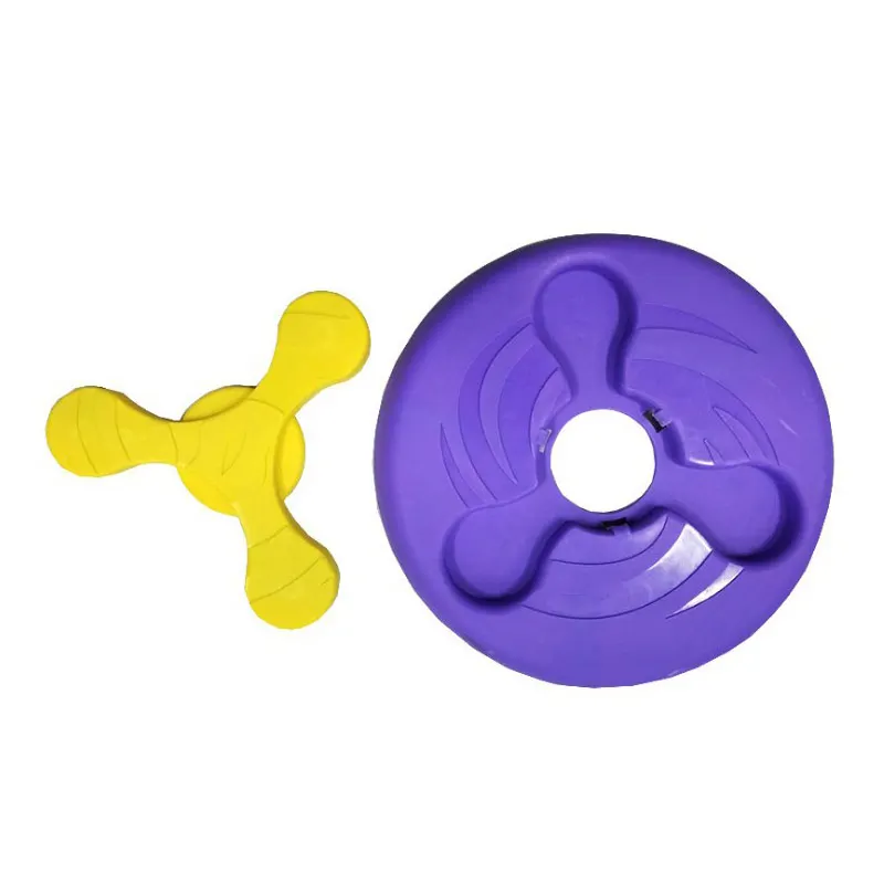 Purple Игрушки для собак, летающие диски, интерактивное обучающее кольцо для домашних животных, переносное наружное кольцо для маленьких и больших собак, жевательные игрушки для домашних животных, инструменты для движения, товары - Цвет: Purple